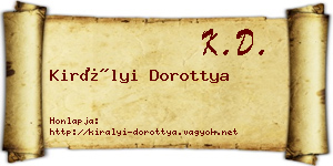Királyi Dorottya névjegykártya